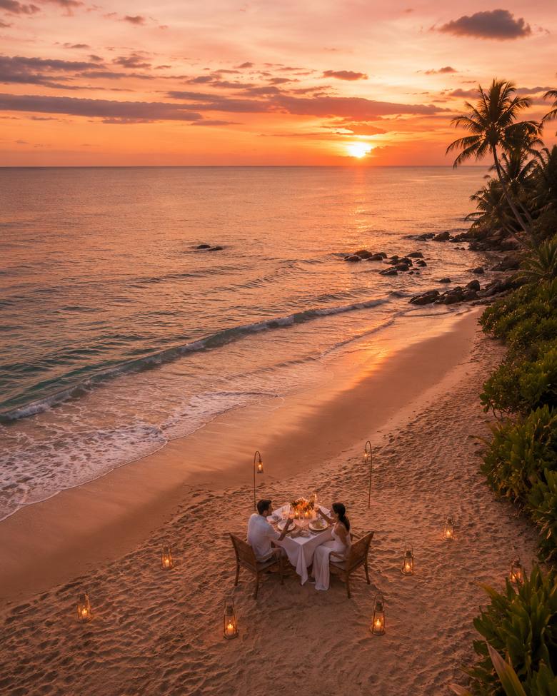 Sunset over the ocean at Clove