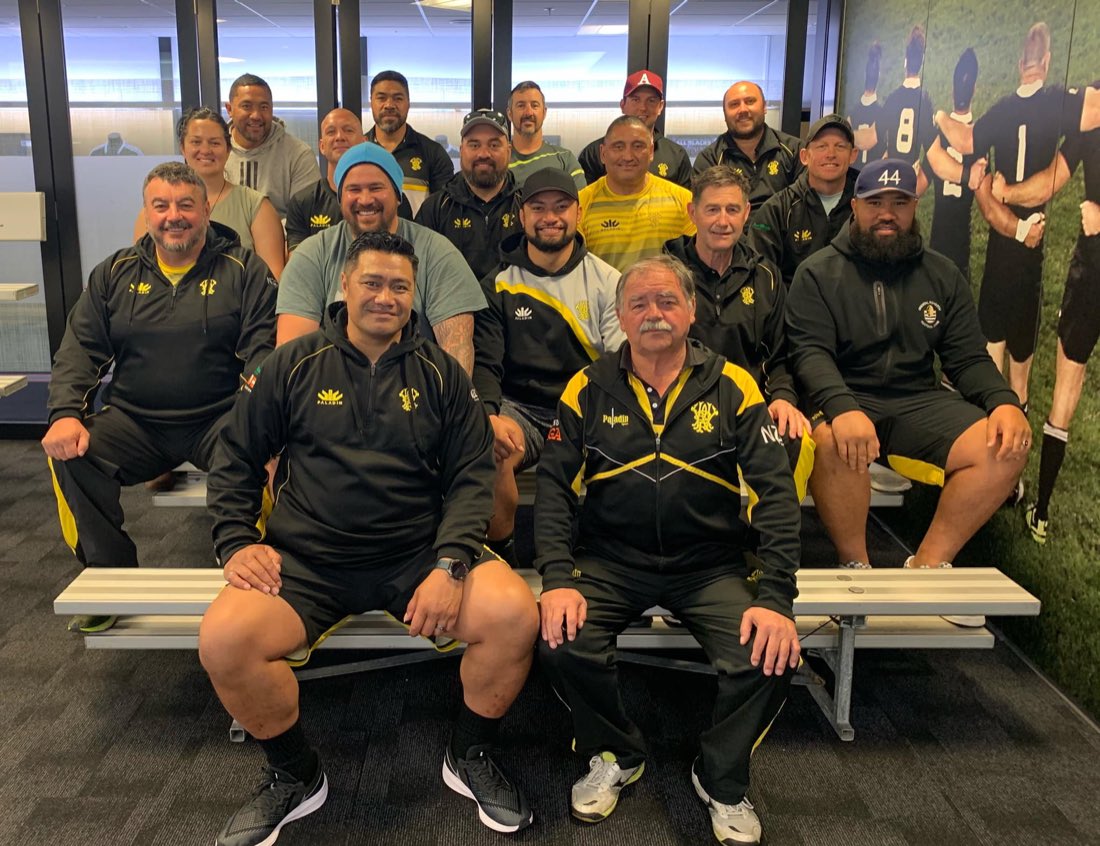 The Rugby Code coaching group together at a development day